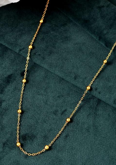 Elegant Gold And Plated Ball Chain For Women