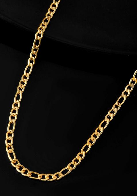 Unisex Gold Figaro Chain Necklace