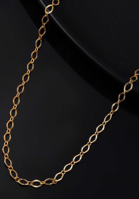 Chunky Twisted Oval And Link Gold Chain