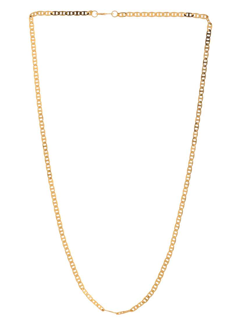 Classic Glossy Gold And Tone Flat Chain For Men And Women

 - Indya