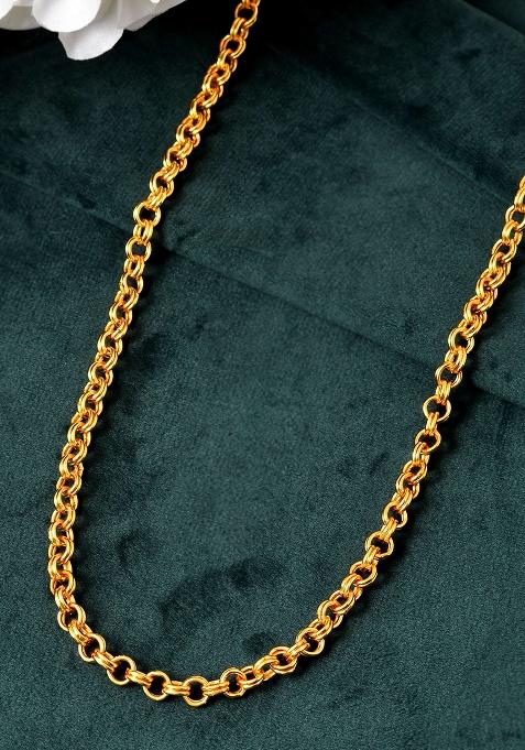 Golden Rope And Link Chain For Men And Women