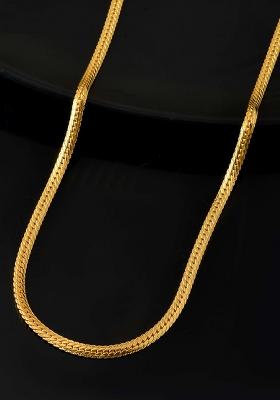 Gold And Plated Flat Snake Chain