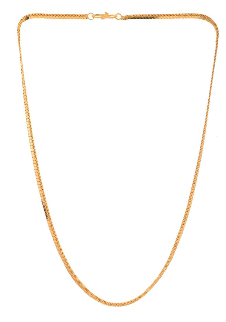 Gold And Plated Flat Snake Chain - Indya
