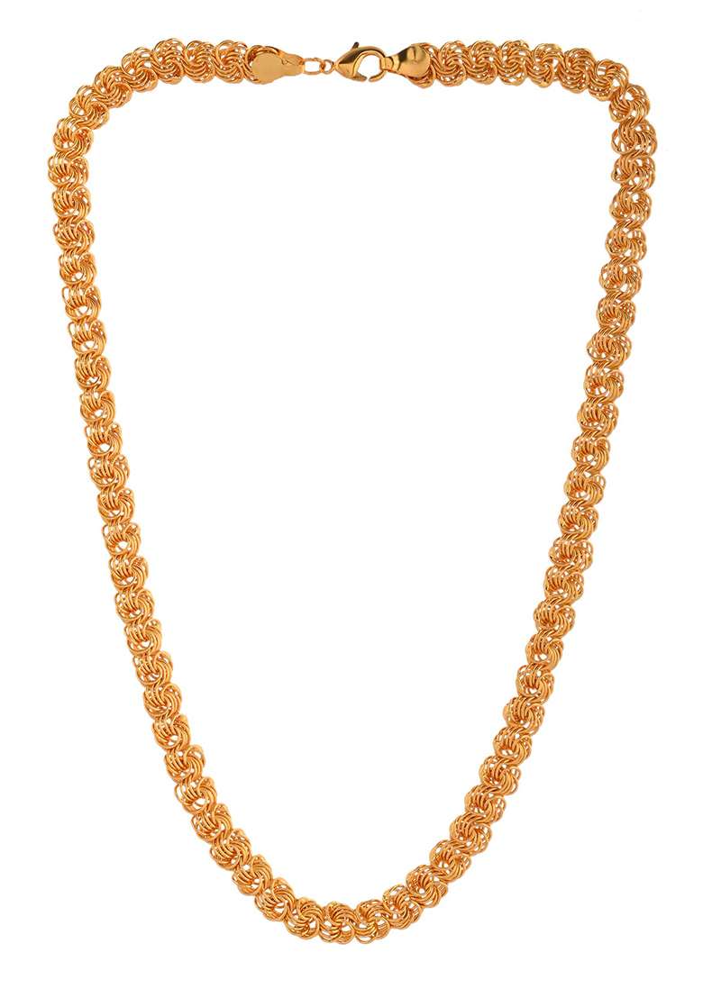Designer Spiral Knot Gold Chain - Indya