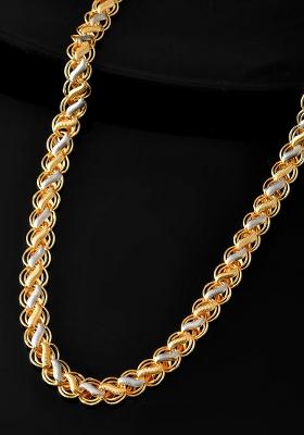 Dual And Tone Twisted Gold Chain