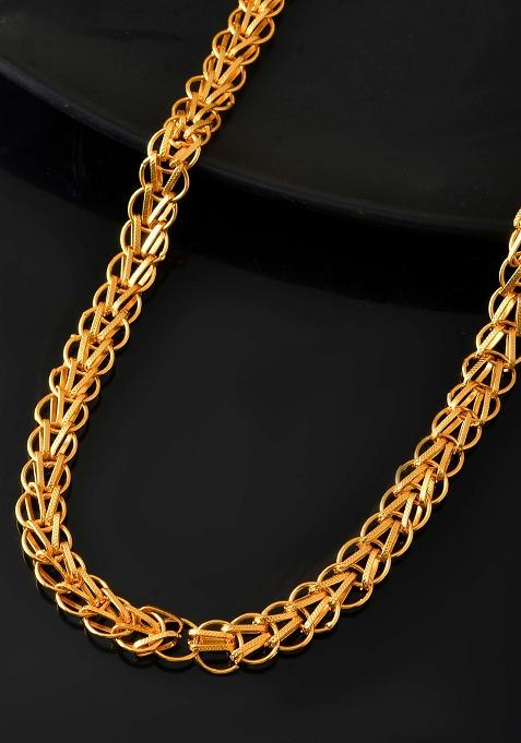 Heavy Look Gold Chain With Dual And Layer Design
