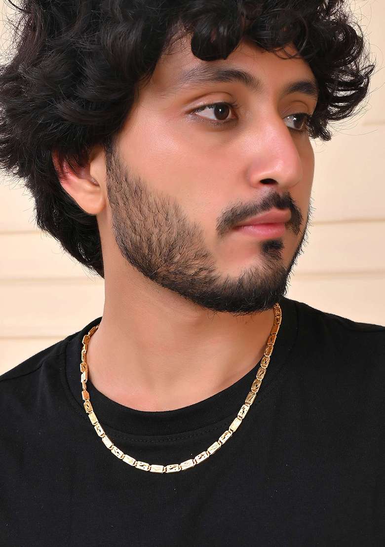 Golden Geometric Link Chain For Men And Women

 - Indya