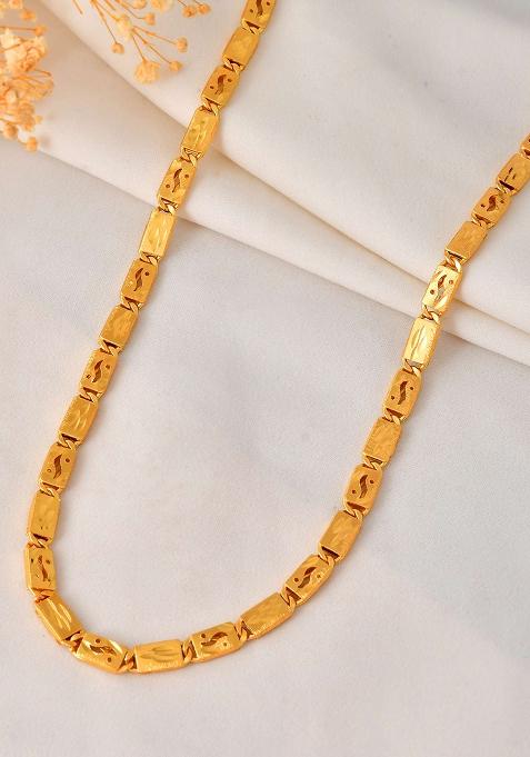 Golden Geometric Link Chain For Men And Women

