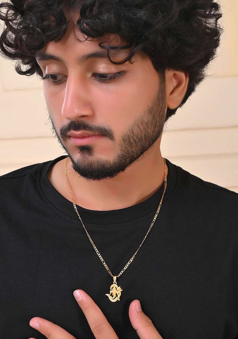 Trendy Shiva Om Chain Necklace - Indya
