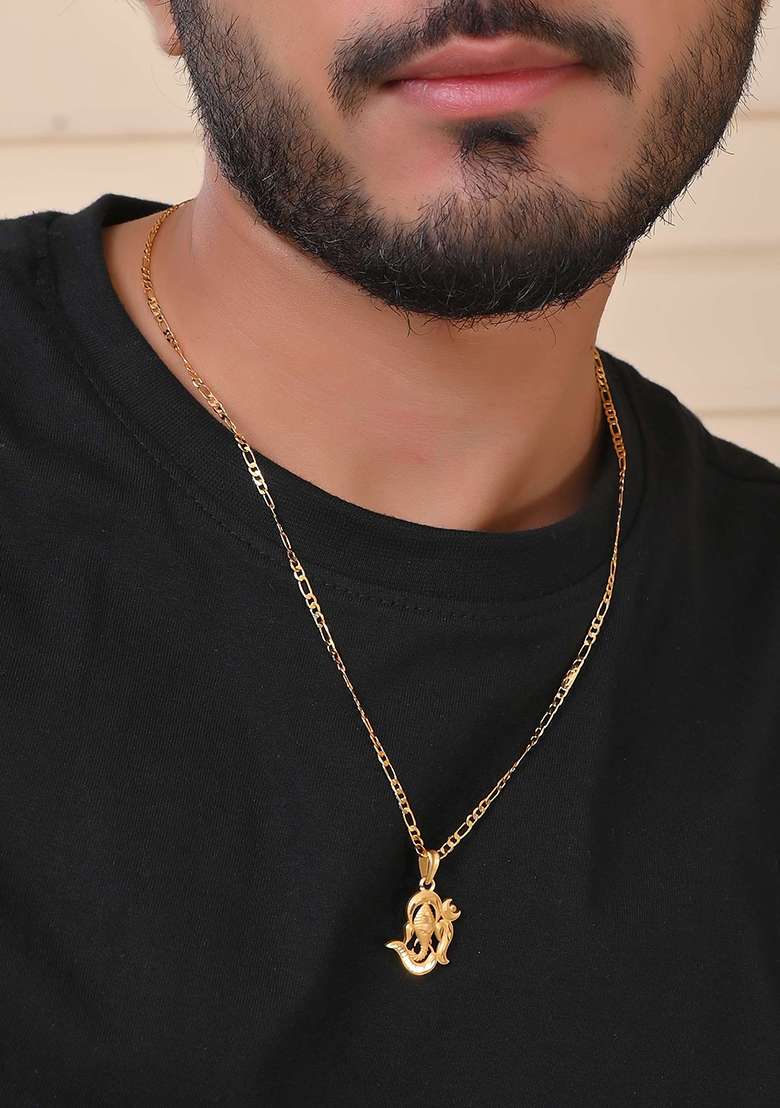 Trendy Shiva Om Chain Necklace - Indya