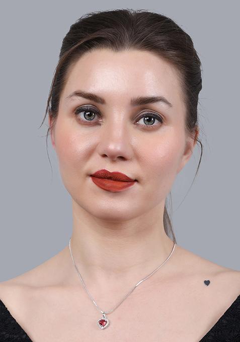 Red Oval Small Pendent