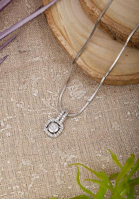 White Square Small Pendent