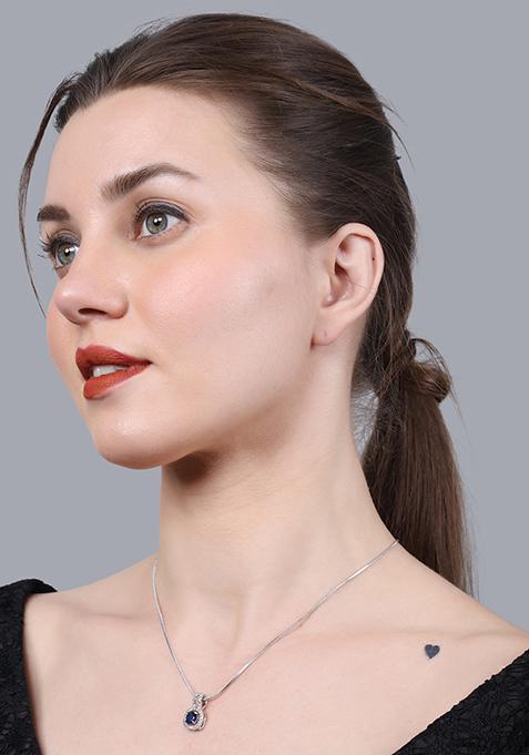 Blue Square Small Pendent