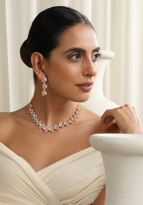 Rose Gold Polki Necklace Set