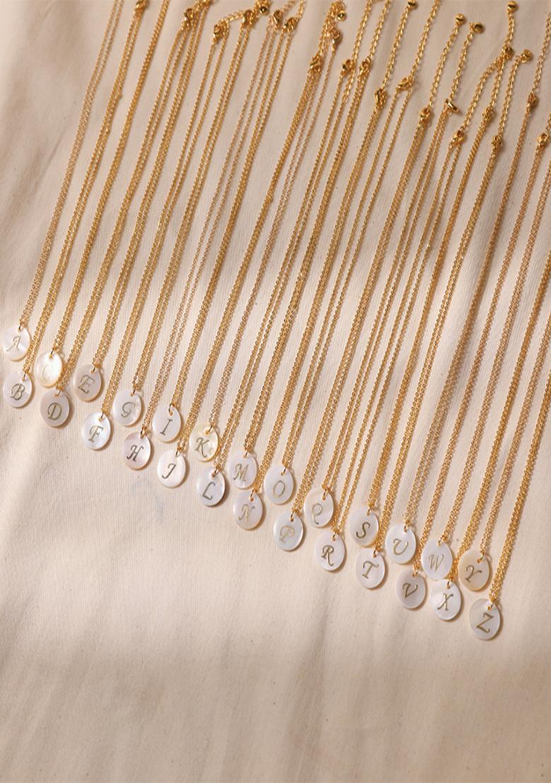 18K Gold Plated Waterproof Antitarnish Letter H Initial Pendant Necklace