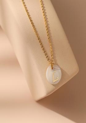 18K Gold Plated Waterproof Antitarnish Letter L Initial Pendant Necklace
