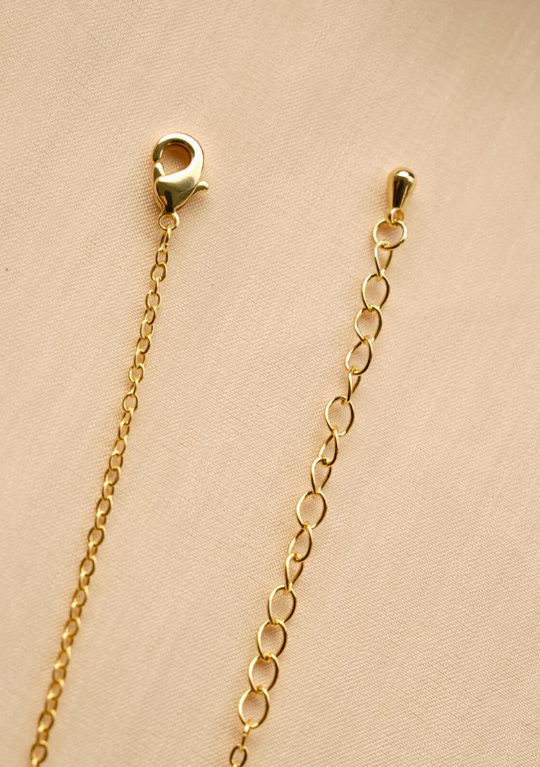 18K Gold Plated Waterproof Anti Tarnish Star Moon Pin Drops Pendant Necklace