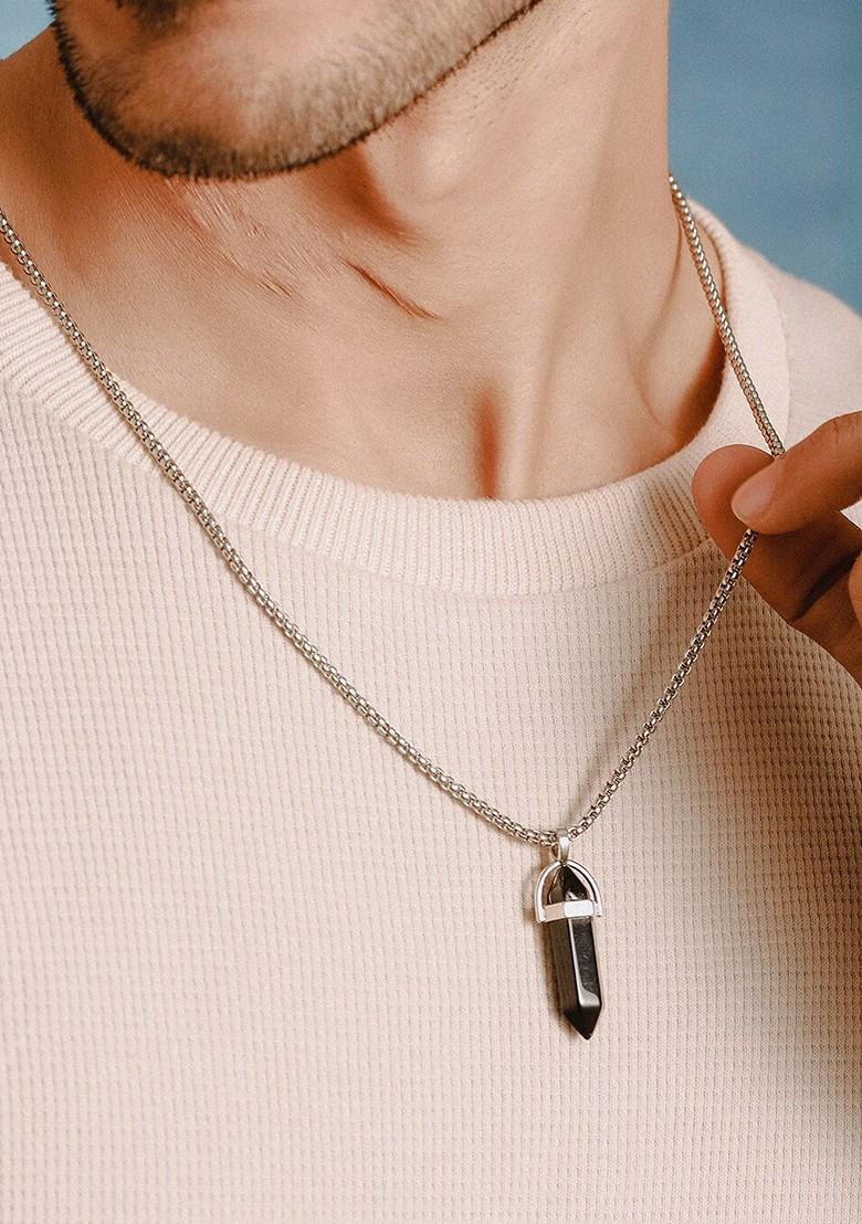 Men Silver Plated Necklace