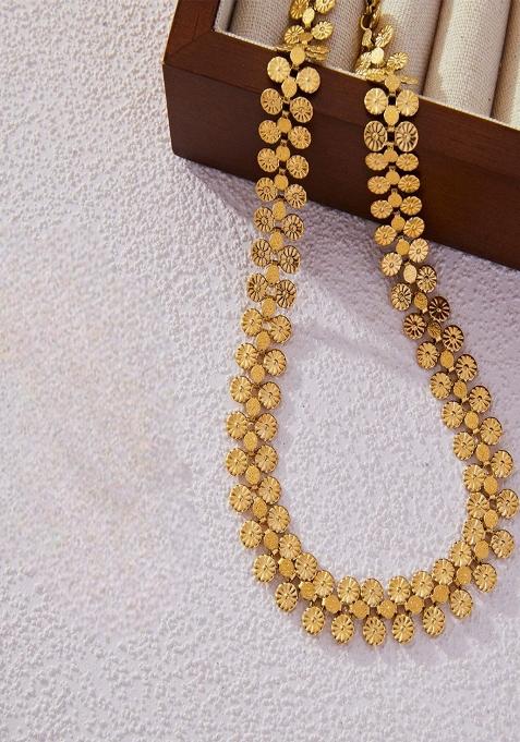 18K Gold Plated Waterproof Anti Tarnish Bold Floral Chain Necklace