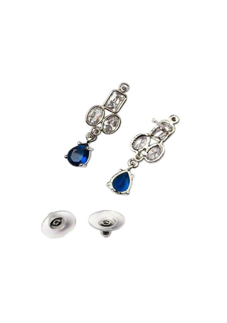 Silver Plated Cubic Zirconia Studded Jewellery Set - Indya