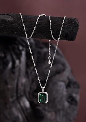 Silver Plated Square Pendants With Chains