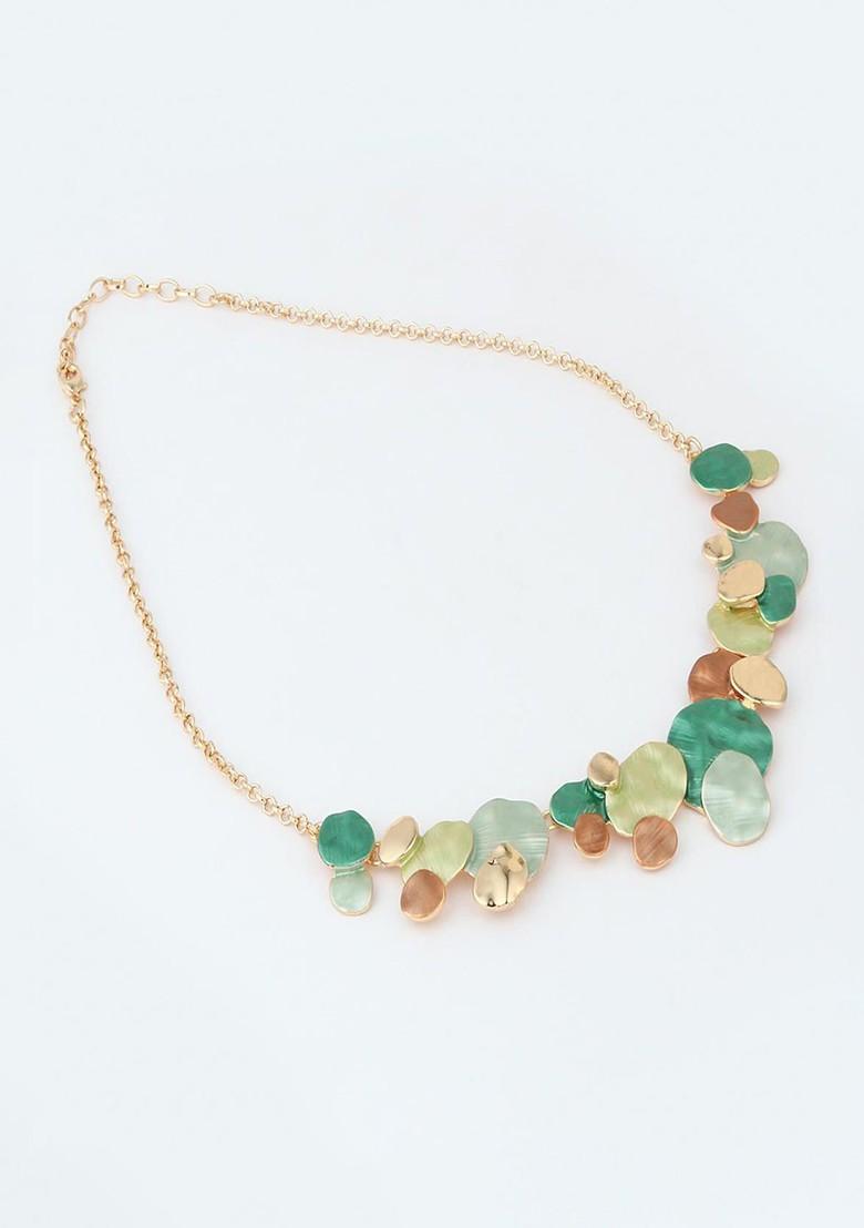 Brass Gold Plated Necklace - Indya