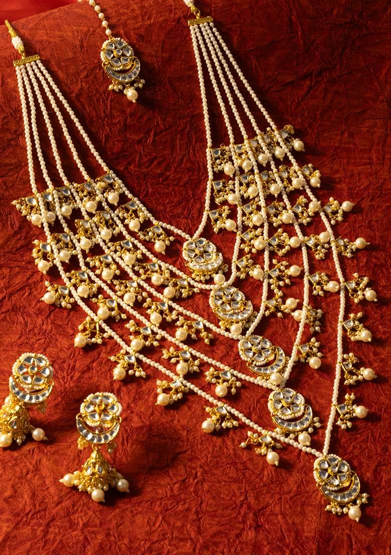 Gold Plated Beaded Layered Necklace - Indya