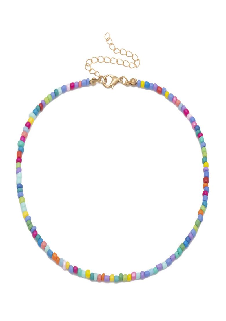 Multicoloured Boho Choker Necklace - Indya