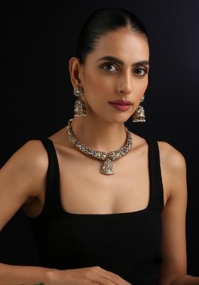 Gold Polki Brass Necklace