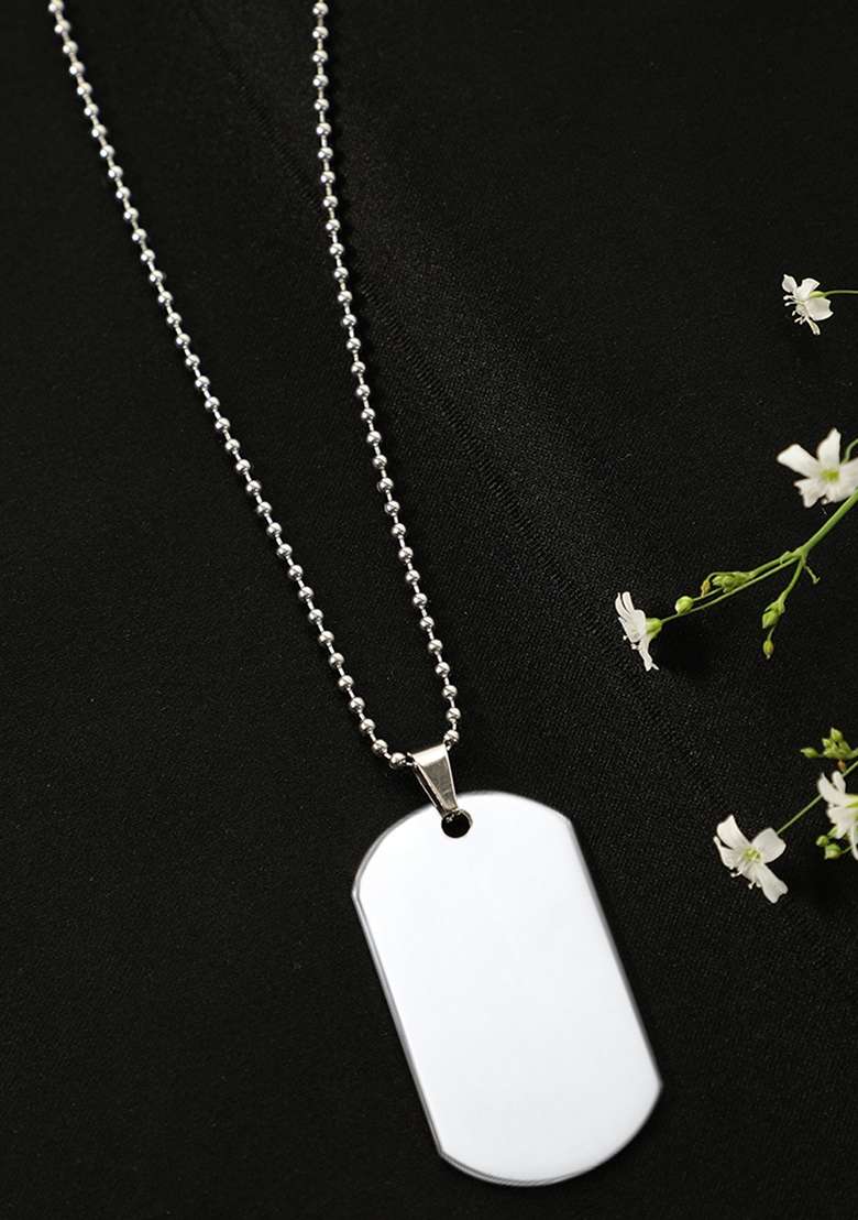 Silver Preminum Alloy Pendant For Men - Indya