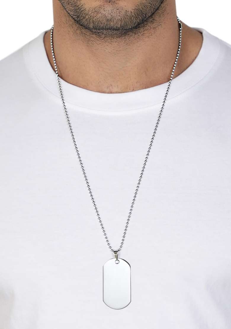 Silver Preminum Alloy Pendant For Men - Indya