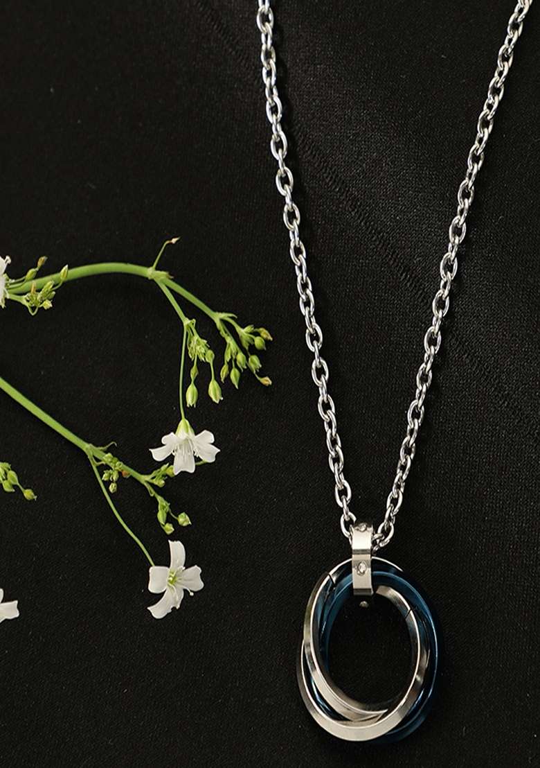 Blue Preminum Stainless Steel Pendant For Men - Indya