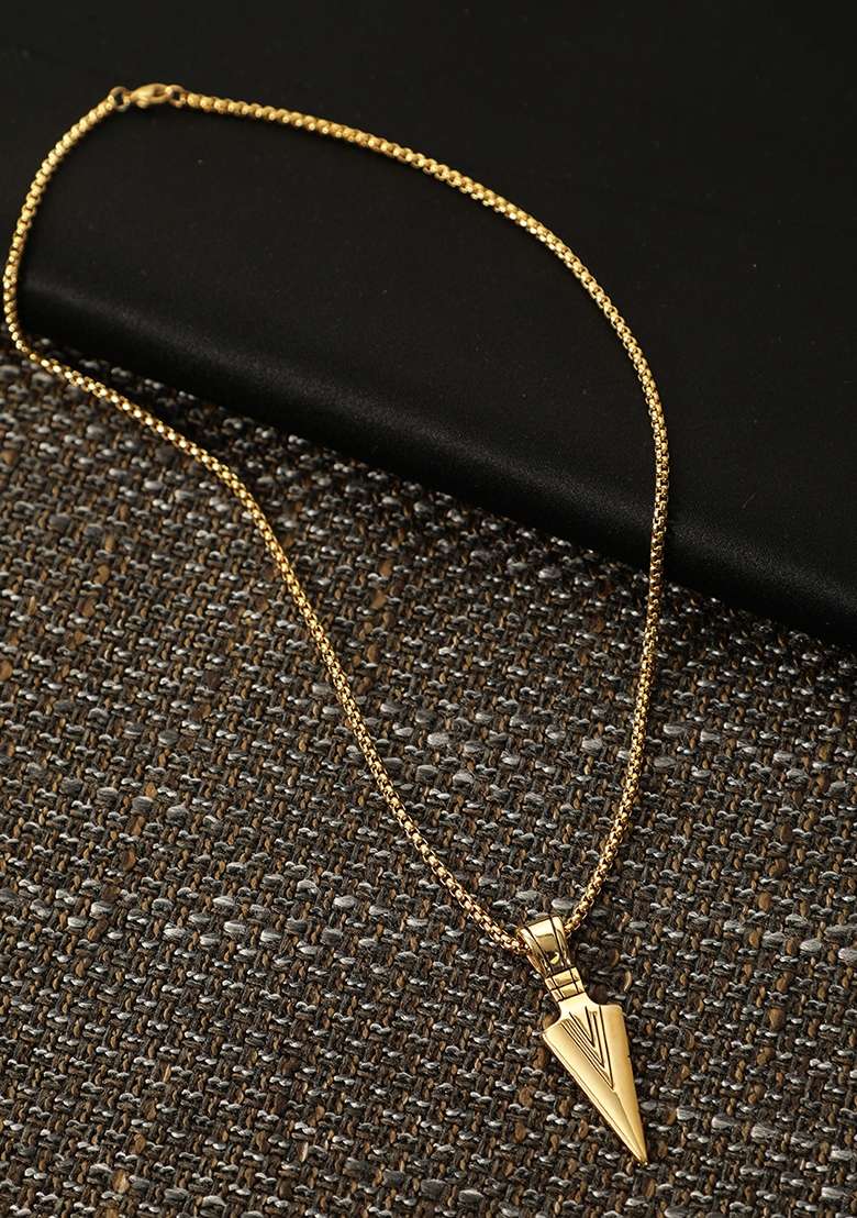 Gold Preminum Alloy Pendant For Men - Indya