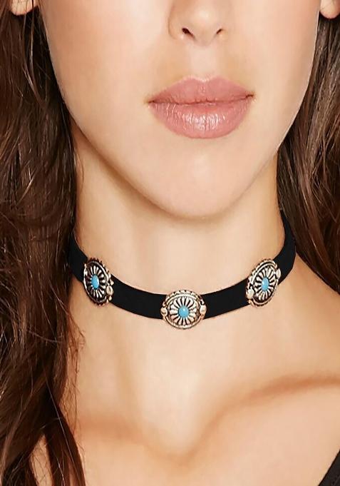 Black Preminum Alloy Necklace For Women