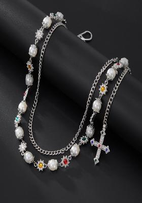 Silver Lobster Clasp Alloy Pant Chain For Women