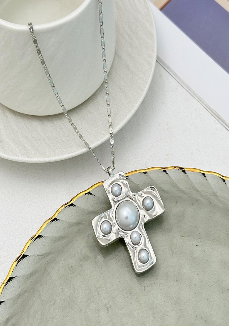 Silver Lobster Clasp Alloy Pendant For Women - Indya