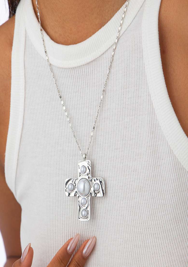 Silver Lobster Clasp Alloy Pendant For Women - Indya