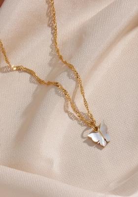 White Lobster Clasp Stainless Steel Pendant For Women