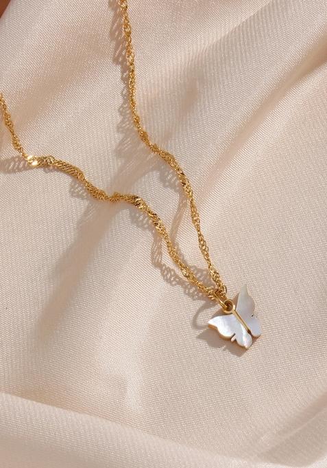 White Lobster Clasp Stainless Steel Pendant For Women