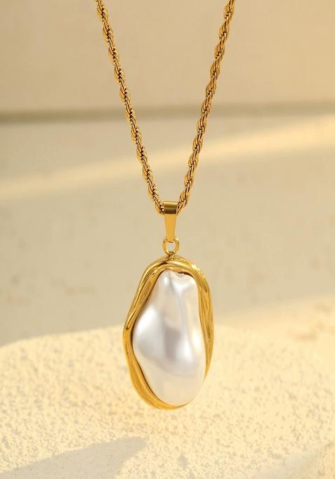 White Lobster Clasp Stainless Steel Pendant For Women