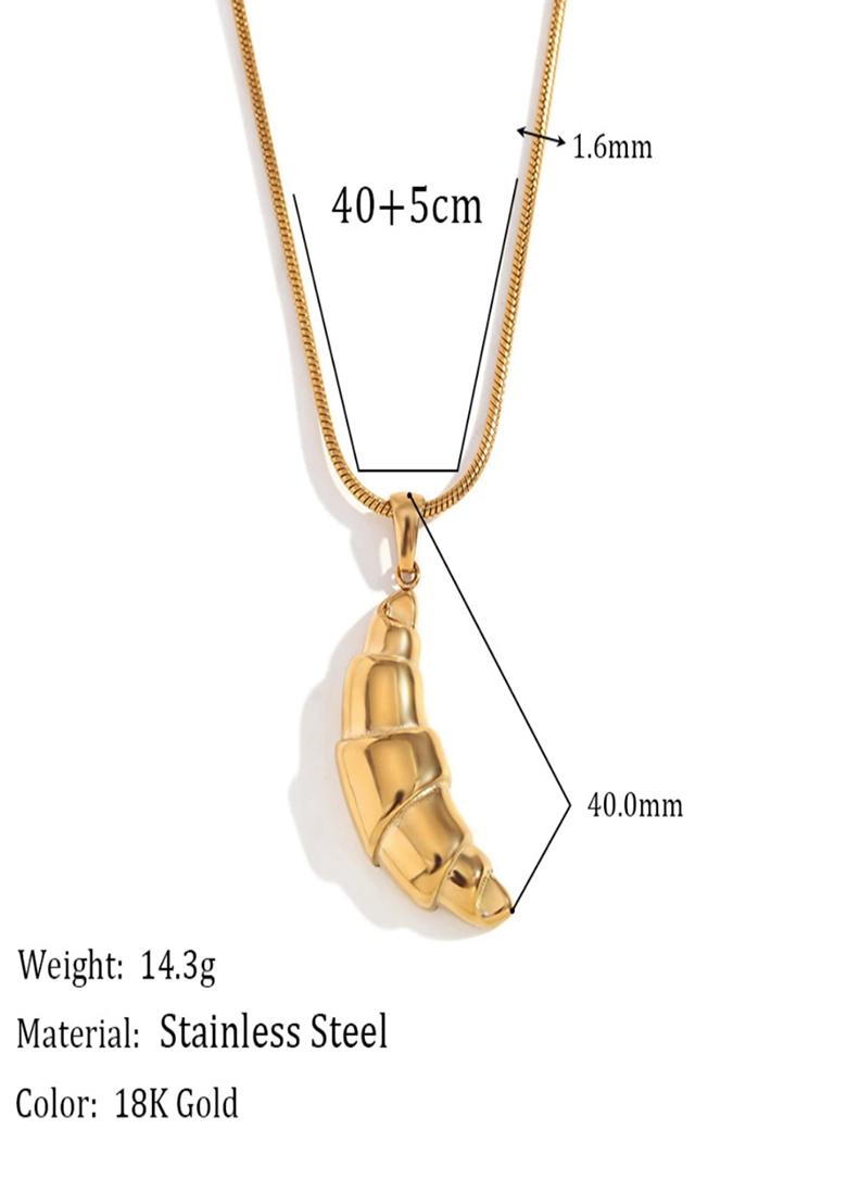 Gold Lobster Clasp Stainless Steel Pendant For Women - Indya