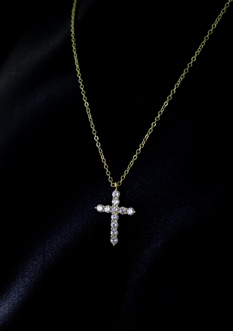 Gold Lobster Clasp Copper Pendant For Women - Indya