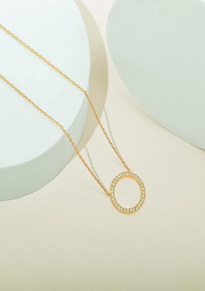 Gold Lobster Clasp Copper Pendant For Women - Indya