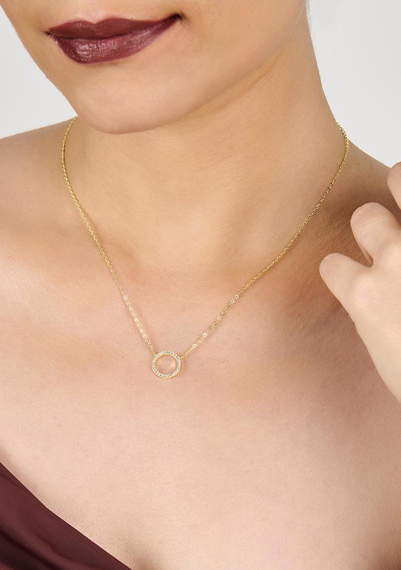 Gold Lobster Clasp Copper Pendant For Women - Indya