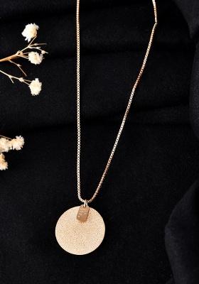 Gold Plated Chain With Circular Pandent