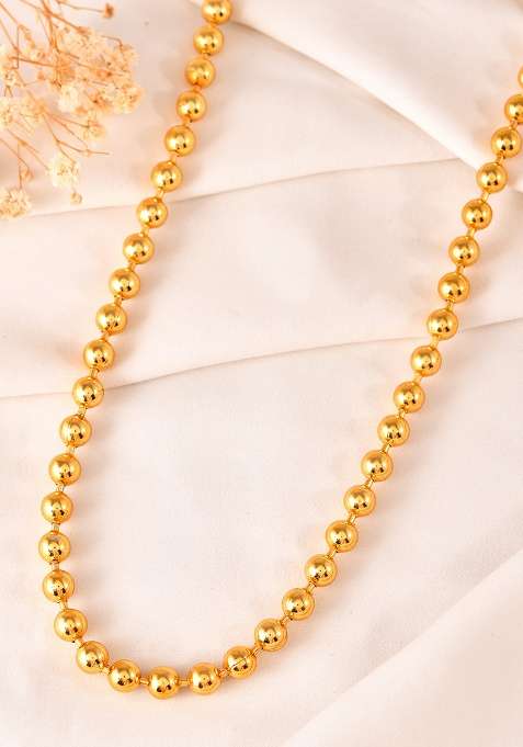 Gold Plated Ball Shapped Elegent Chain For Men