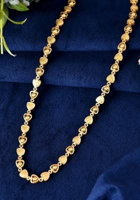 Women Gold Plated Heart Shaped Chain