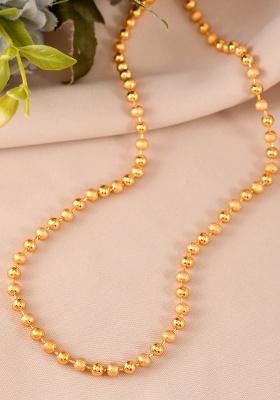 Men Gold Toned Ball Studded Elegent Chain