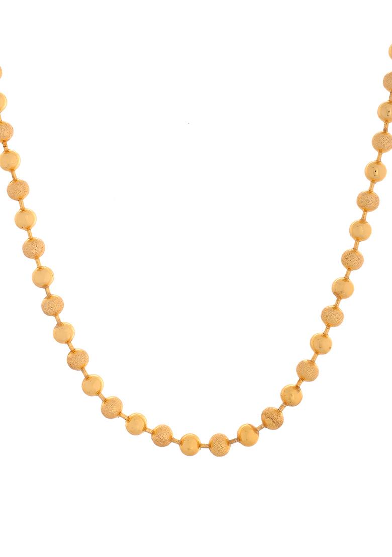 Men Gold Toned Ball Studded Elegent Chain - Indya