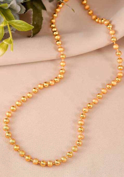 Men Gold Toned Ball Studded Elegent Chain